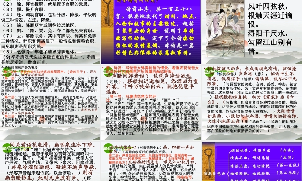 高中语文(琵琶行并序)课件 新人教版必修3 课件