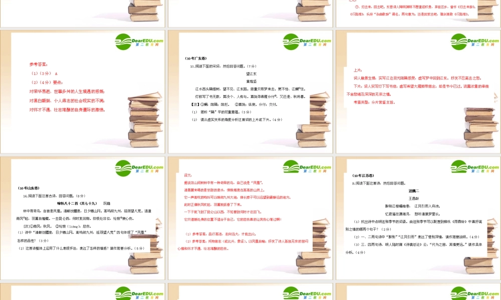 高中语文诗词鉴赏课件