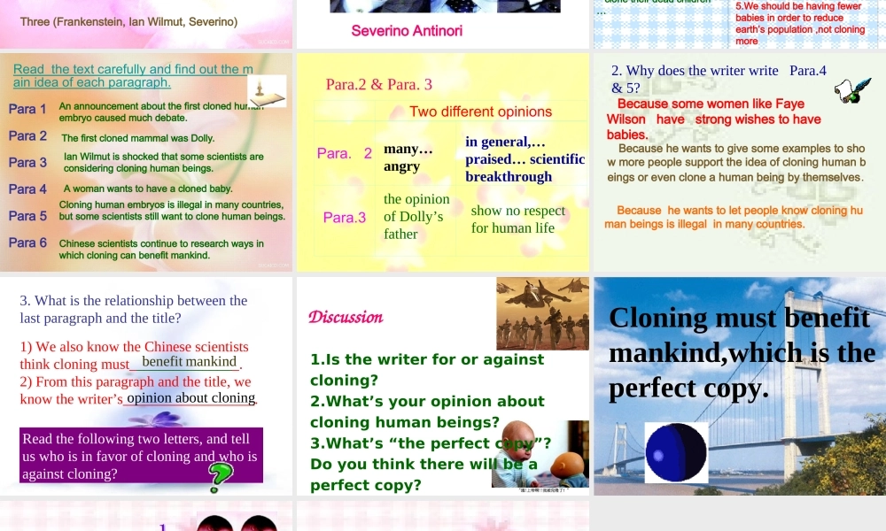 高中英语必修5Unit 3 Science versus nature--Readingppt 课件