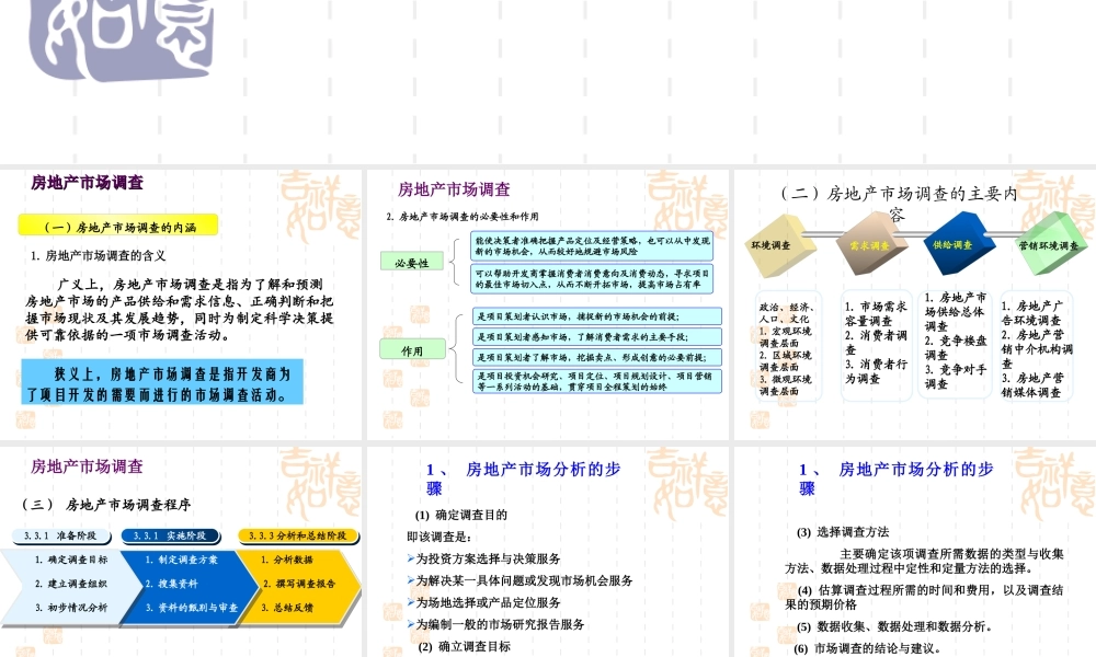 房地产市场调查与分析