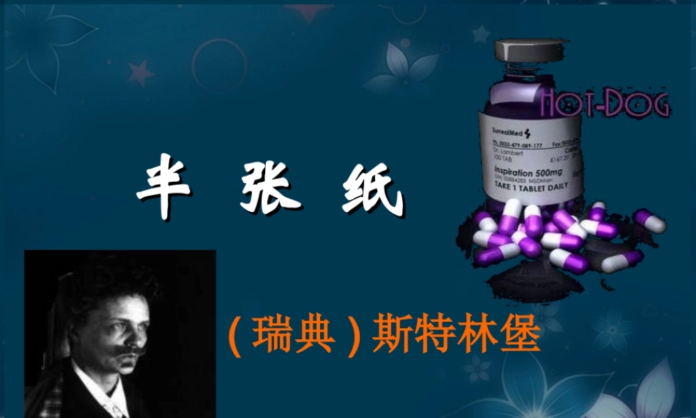 高中语文(半张纸)课件2 新人教版选修 课件
