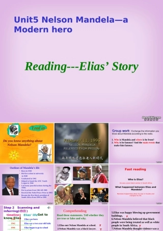 高一英语Unit5 Nelson Mandela-a Modern hero 课件