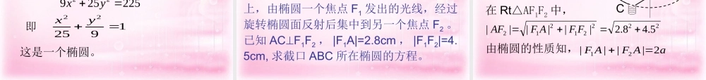 高中数学 212 椭圆的简单几何性质课件 新人教A版选修1-1 课件