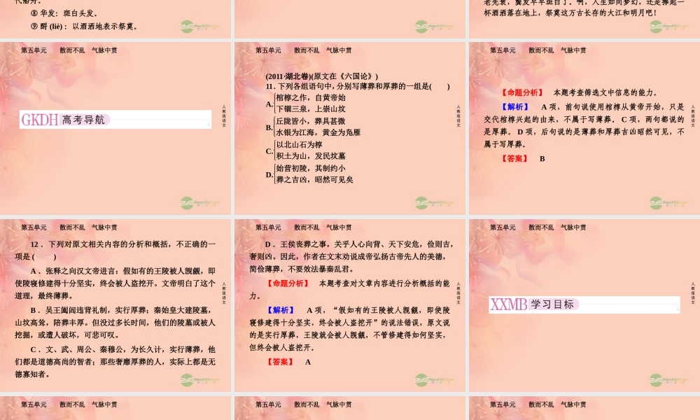 高中语文 5自主赏析1 伶官传序课件 新人教版选修(中国古代诗歌散文欣赏) 课件