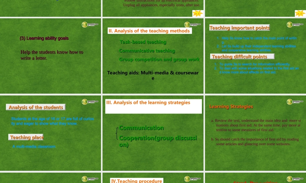 高中英语 Unit5 First aid Writing Task课件