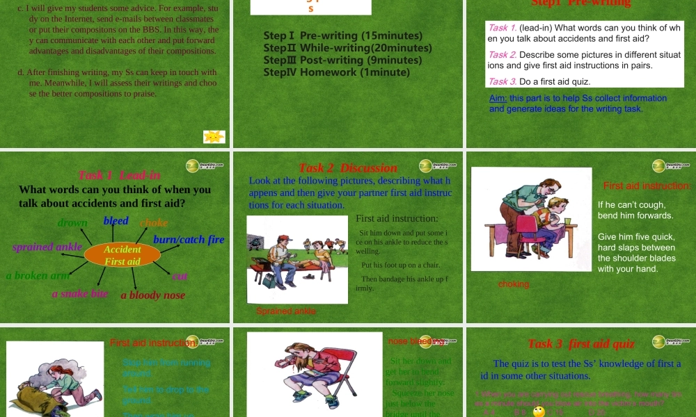 高中英语 Unit5 First aid Writing Task课件