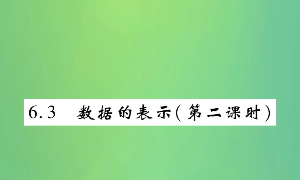 秋七年级数学上册 第六章 数据的收集与整理 6.3 数据的表示(第2课时)练习课件 (新版)北师大版 课件