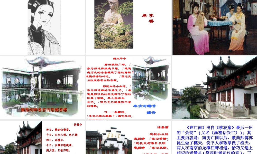 桃花扇 高二语文精品课件大集合7 高二语文精品课件大集合7