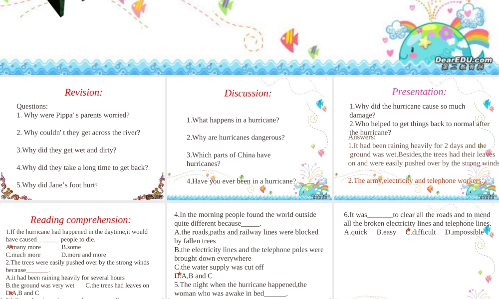 高二英语The Hurricane课件 新课标 人教版 课件