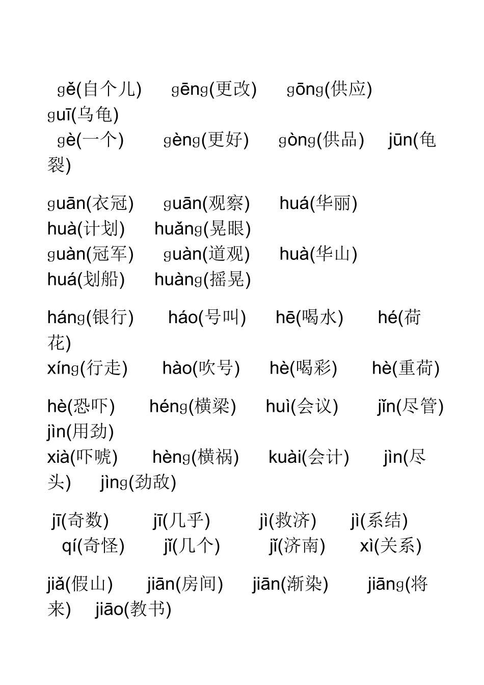 小学多音字组词_第3页