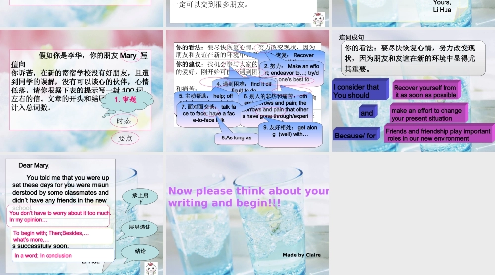 高中英语 unit1 writing 课件 新人教版必修1 课件