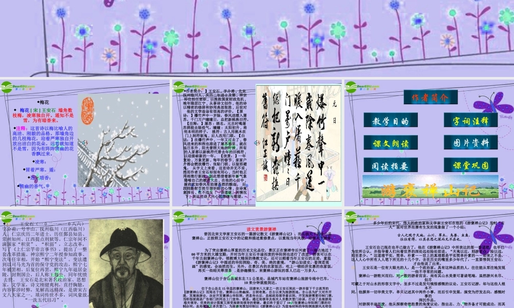 高中语文 第三单元 游褒禅山记课件 新人教版必修2 课件