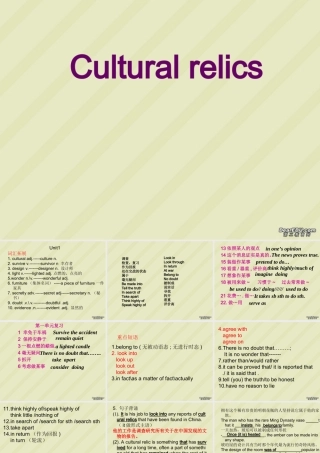 高一英语Unit1复习课件 人教版 必修2 课件