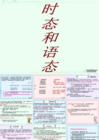 浙江省高二英语时态与语态 新课标 人教版 课件