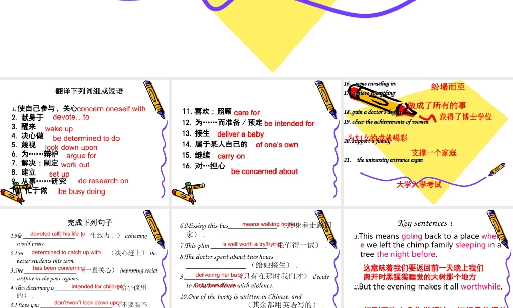 高中英语 unit1 women of achievement-language points 课件人教版必修四 课件