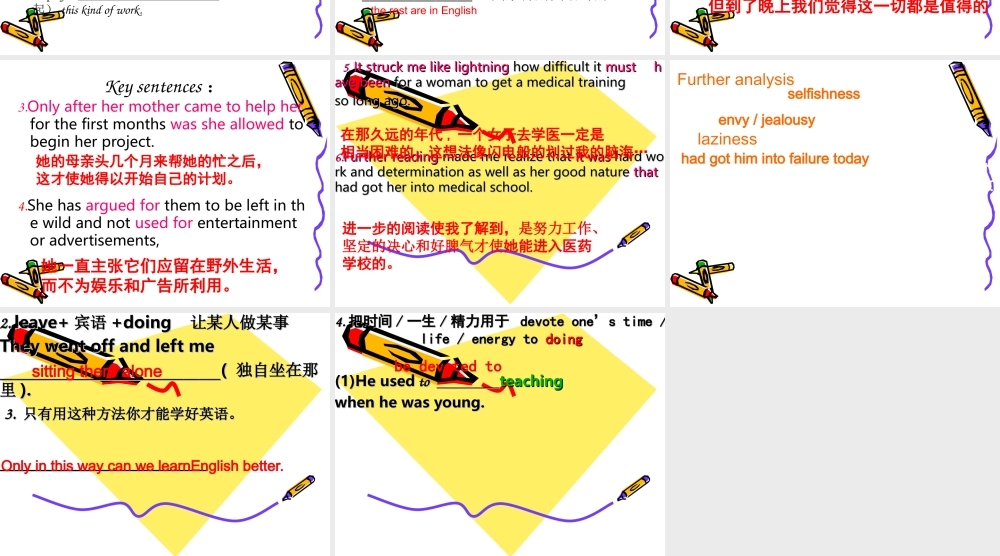 高中英语 unit1 women of achievement-language points 课件人教版必修四 课件