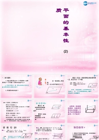 高中数学 121平面的基本性质课件2课件 苏教版必修2 课件