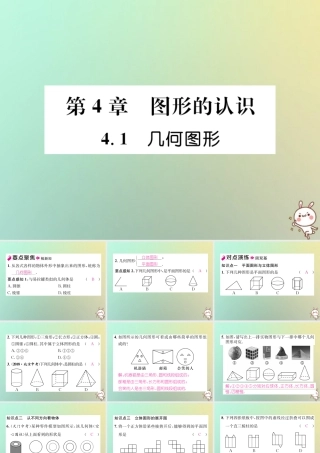秋七年级数学上册 第4章 图形的认识 4.1 几何图形习题课件 (新版)湘教版 课件