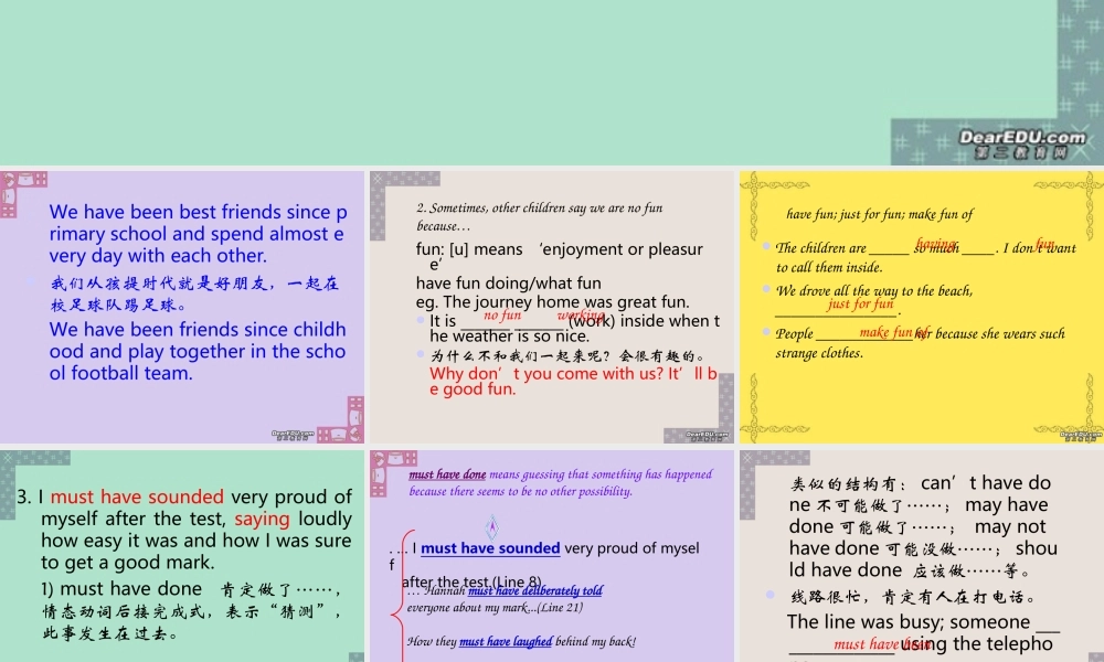 江苏牛津英语模块五Unit1 language points课件