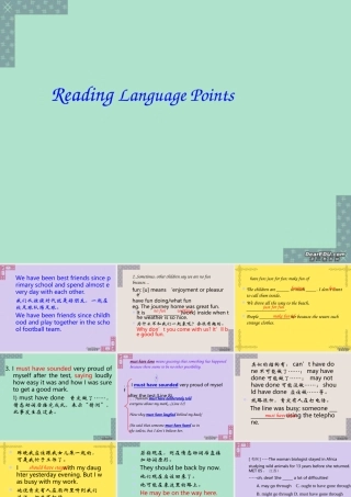 江苏牛津英语模块五Unit1 language points课件