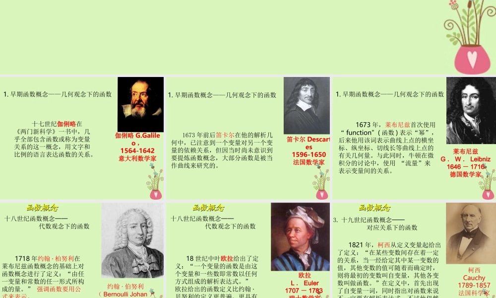 高中数学 第一章 集合与函数概念 121 函数的概念课件 新人教A版必修1 课件