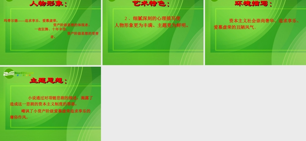 高中语文(项链)说课课件 人教版第四册 课件