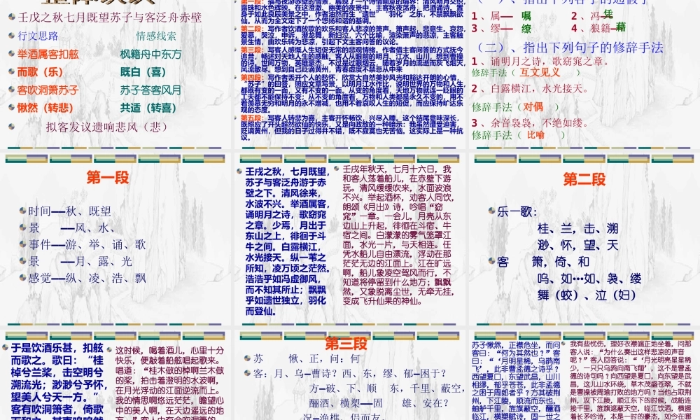高二语文赤壁赋课件示例一 课件