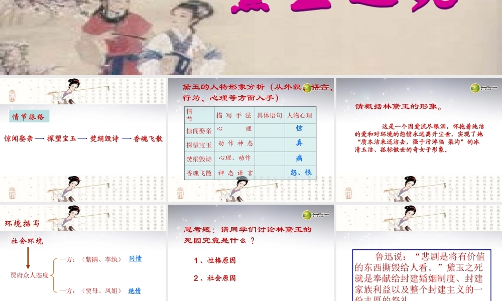 高中语文 黛玉之死课件 新人教版必修3 课件