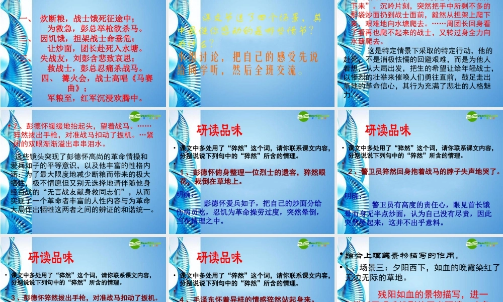 江苏地区八年级语文上册 第5课((长征)节选)课件 苏教版 课件