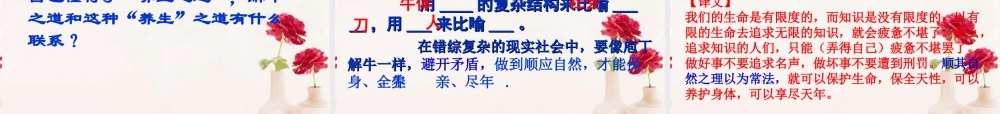 高中语文(庖丁解牛)课件5 新人教版选修 课件