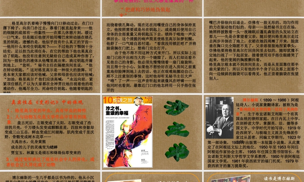 高中语文(沙之书)课件3 新人教版选修 课件