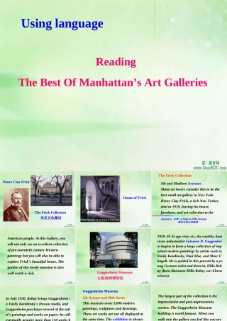 高二英语Module6 Unit1课件