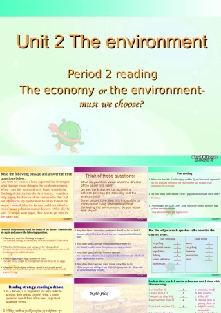 高二英语Unit2 The environment牛津英语 课件