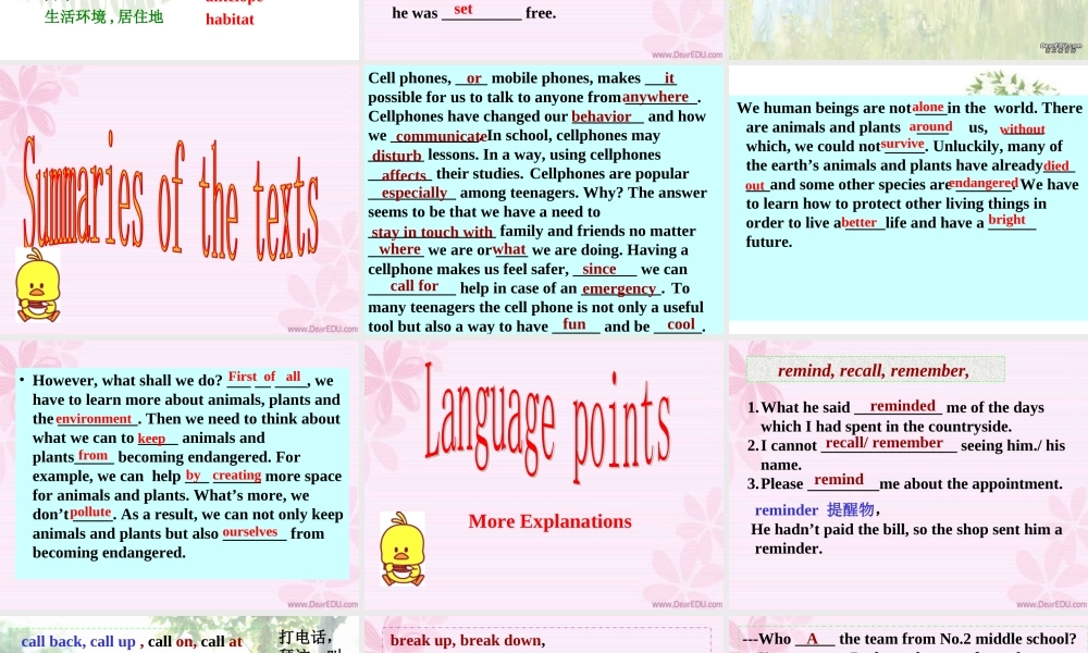 高三英语复习Unit9-Unit10人教版 课件