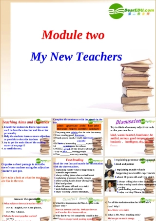 高一英语 Module 2 My New Teachers课件 外研版必修1 课件