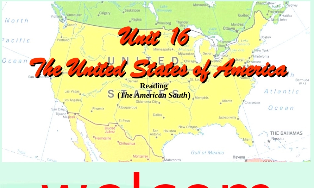 高二英语Unit16 The American South 教学设计 人教版 课件