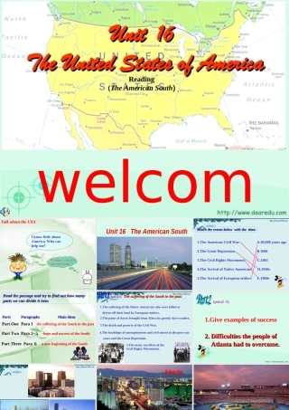 高二英语Unit16 The American South 教学设计 人教版 课件
