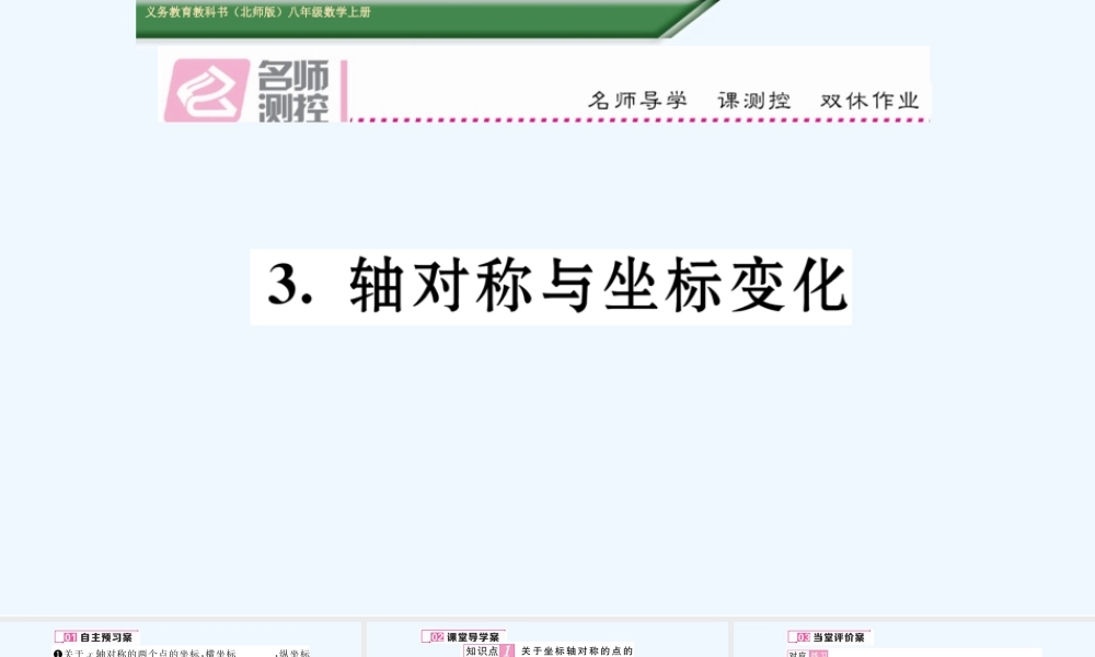含2016年中考题3.3.轴对称与坐标变化