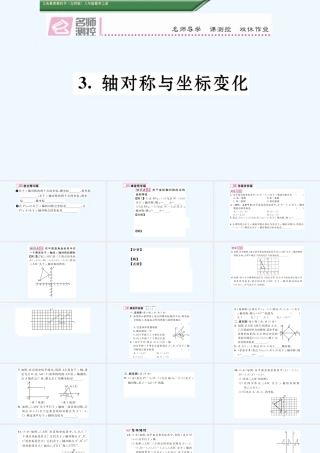 含2016年中考题3.3.轴对称与坐标变化