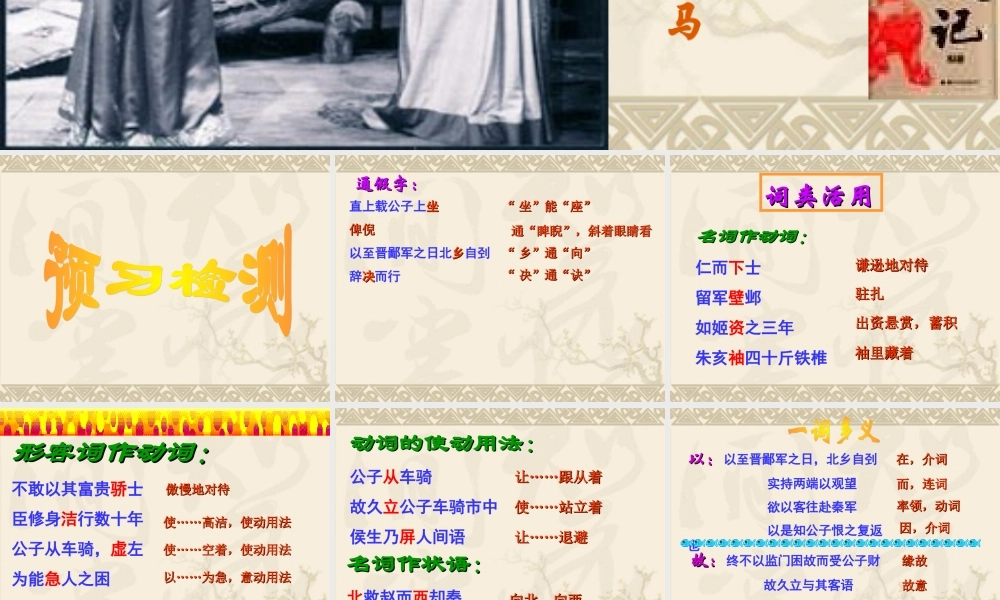 高中语文魏公子列传课件苏教版选修7 课件