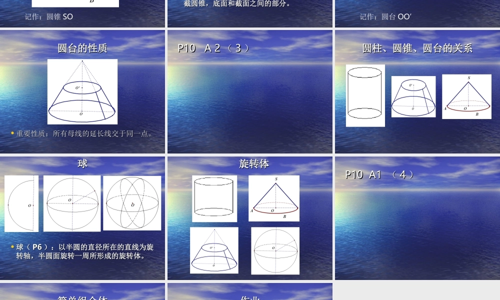 高中数学111柱、锥、台、球的结构特征(第3课时)课件人教版必修2 课件
