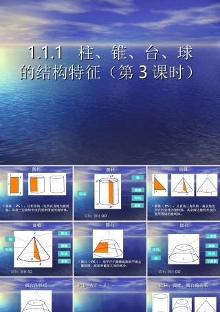 高中数学111柱、锥、台、球的结构特征(第3课时)课件人教版必修2 课件