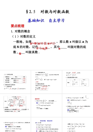 高三数学高考(理)总复习系列课件：2.5  对数与对数函数苏教版 高三数学高考(理)总复习系列课件：函数与导数苏教版 高三数学高考(理)总复习系列课件：函数与导数苏教版