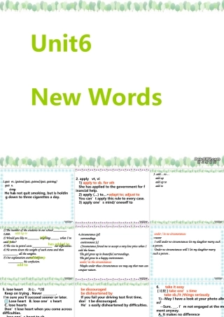 辽宁省高三英语Unit6 Words and reading 新课标 人教版 课件