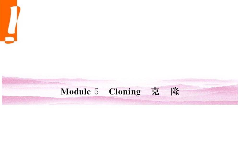 陕西省高考英语 Module 5　Cloning总复习课件 外研版选修6 课件