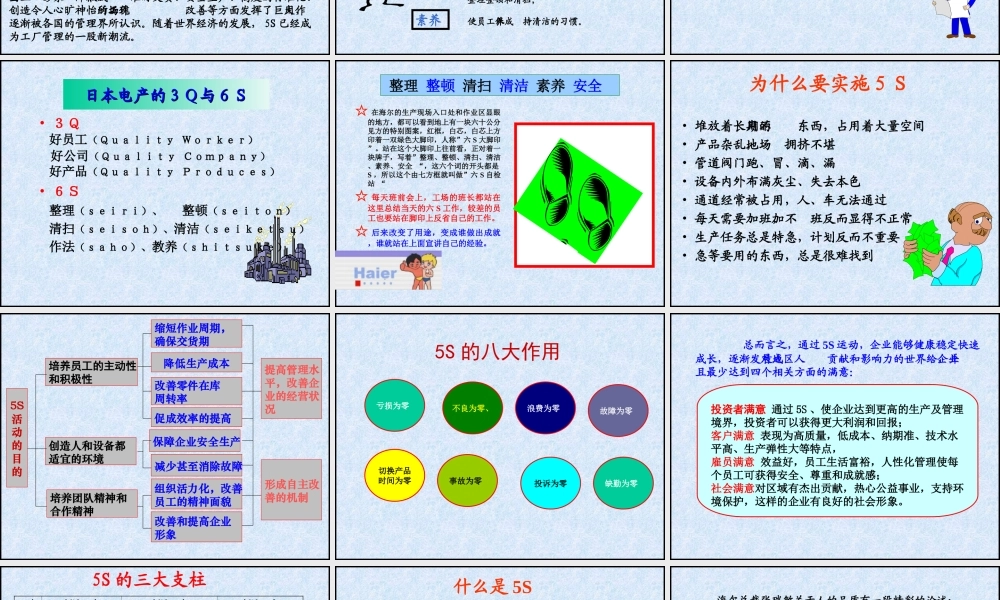 5S生产现场管理培训资料