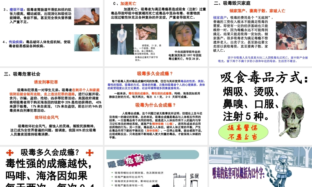 《珍爱生命-拒绝毒品》毒品预防教育课件