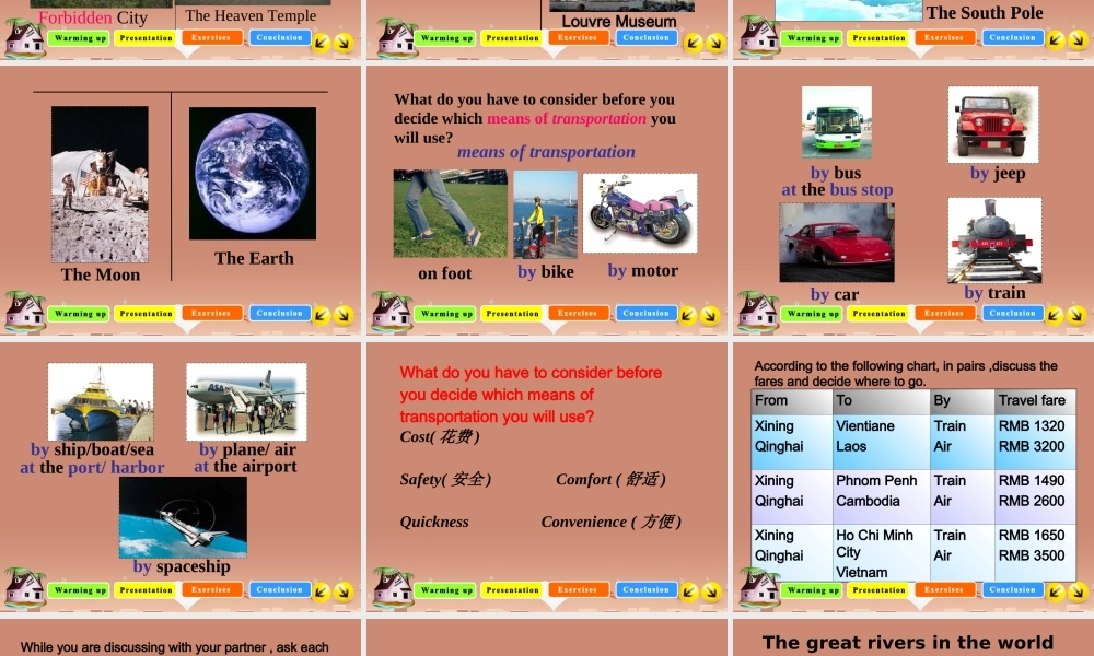 高中英语(Unit 3 Travel journal)period 1课件 新人教版必修1 课件