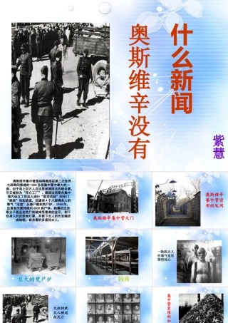 高中语文 第四单元第13课之奥斯维辛没有什么新闻课件 新人教版必修1 课件