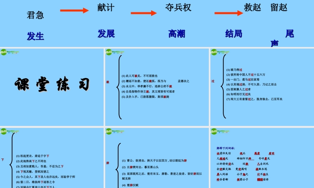 高中语文(信陵君窃符救赵)课件2 北京版选修1 课件